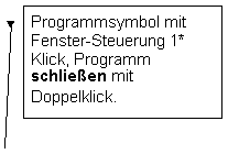Legende mit Linie (3): Programmsymbol mit Fenster-Steuerung 1* Klick, Programm schlieen mit Doppelklick.